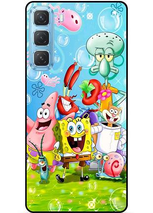 Силиконовый чехол для infinix hot 60 pro plus (x6886) с рисунком sponge bob губка боб