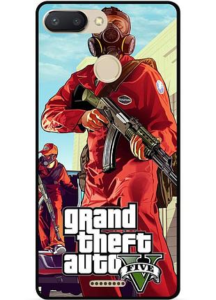 Силіконовий бампер чохол для xiaomi redmi 6 з малюнком gta гта