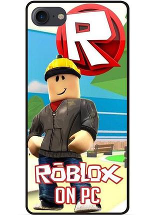 Силиконовый чехол для huawei y5 2018 с картинкой роблокс roblox