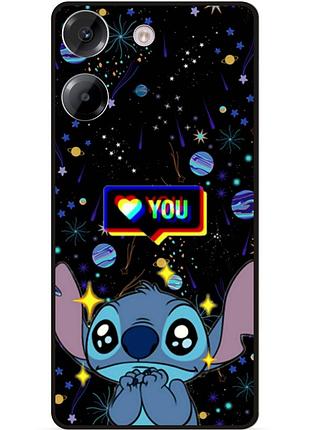 Силиконовый бампер чехол для tecno camon 20 pro лило и стич stitch