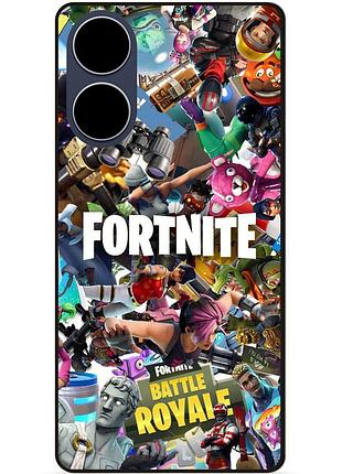 Силіконовий чохол бампер для oppo a17 з картинкою fortnite фортнайт