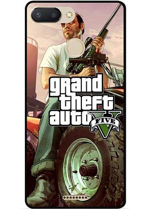 Силіконовий бампер чохол для xiaomi redmi 6 з малюнком gta гта