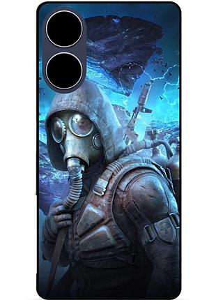 Силіконовий бампер чохол для oppo a17 з малюнком stalker сталкер
