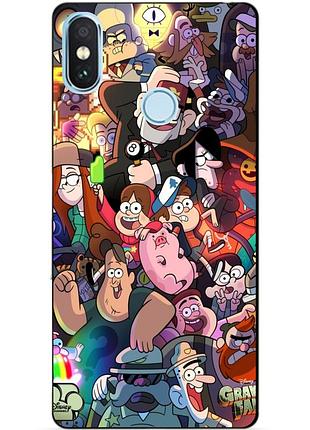 Силиконовый бампер чехол для xiaomi redmi note 6 pro с рисунком гравити фолз gravity falls