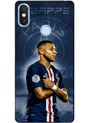 Силиконовый бампер чехол для xiaomi redmi note 6 pro с рисунком мбаппе псж mbappe