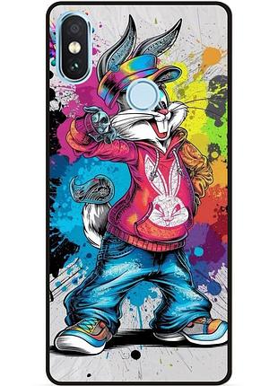 Силиконовый чехол бампер для xiaomi mi a2 lite с рисунком багз банни, xiaomi mi a2 lite