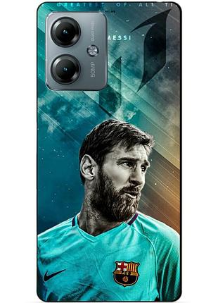 Силиконовый бампер чехол для motorola moto g14 с рисунком leo messi месси