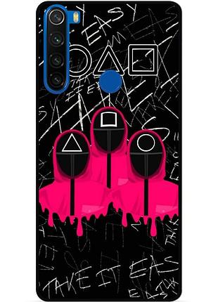 Чехол силиконовый для xiaomi redmi note 8t игра в кальмара