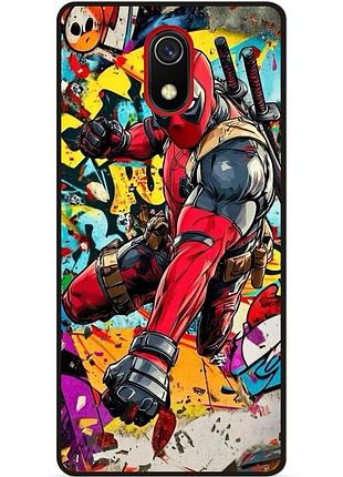 Чехол силиконовый бампер для xiaomi redmi 8a с рисунком deadpool marvel дэдпул