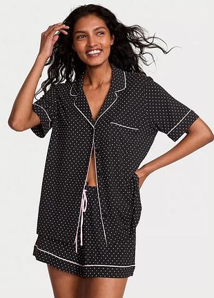 Оригінальна піжама victoria's secret sosoft modal (чорна в горошок), нова