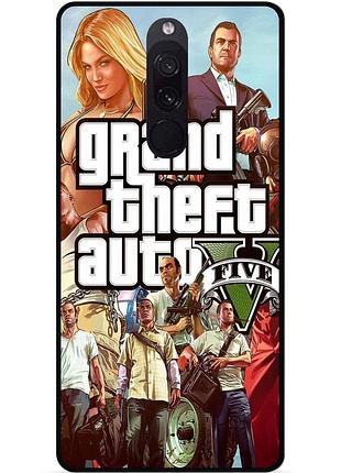 Чехол силиконовый бампер для xiaomi redmi 8 с рисунком гта gta