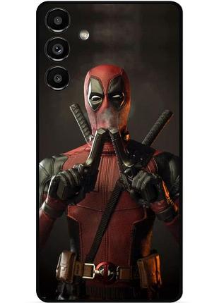 Силиконовый бампер чехол для samsung m52 с рисунком дэдпул deadpool