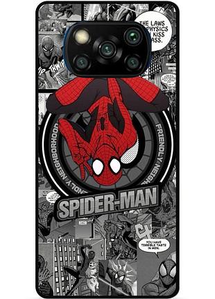 Силиконовый чехол бампер для xiaomi poco x3 с рисунком человек паук spider man