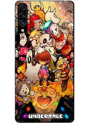 Силиконовый бампер чехол для samsung a30 с рисунком андертейл undertale