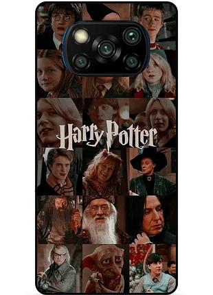 Силиконовый бампер чехол для xiaomi poco x3 с рисунком harry potter гарри поттер