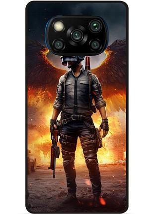 Силиконовый чехол бампер для xiaomi poco x3 пабг puвg