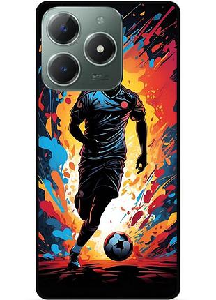 Силиконовый чехол бампер для infinix smart 8 plus (x6526) с картинкой футбол мяч