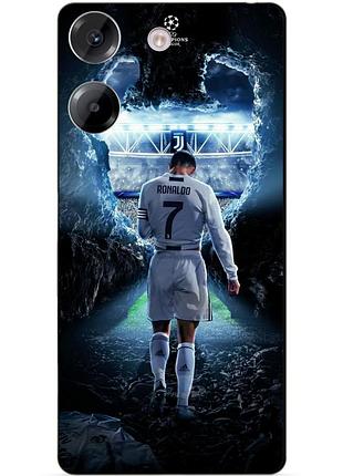 Силіконовий чохол бампер для tecno camon 20 pro з малюнком ronaldo роналдо