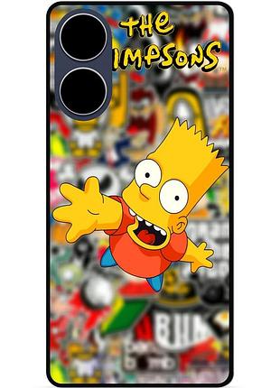 Чехол силиконовый бампер для oppo a38 с рисунком симпсоны simpsons бард
