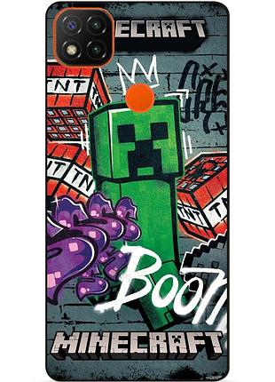Силіконовий чохол бампер для oppo a15 з малюнком майнкрафт minecraft