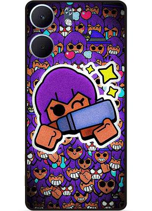 Силіконовий чохол бампер для oppo a5x стікери бравл шелли brawl