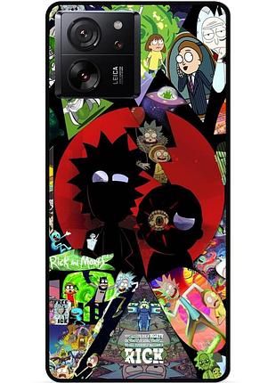Силіконовий чохол бампер для xiaomi 13t з малюнком rick and morty рік і морті