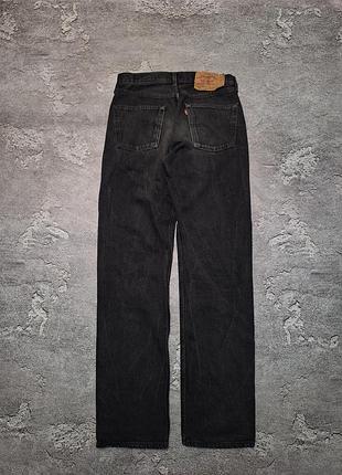 Винтажные джинсы 93 года levi's 501 straight fit - w33 l34 (графит / faded black)