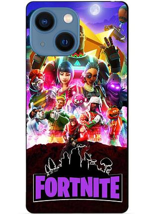 Силиконовый бампер чехол для iphone 15 с рисунком fortnite фортнайт
