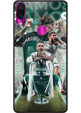 Чехол силиконовый бампер для xiaomi redmi note 7 с рисунком серхио рамос sergio ramos