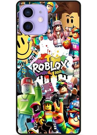 Силіконовий чохол бампер для iphone 12 mini з малюнком роблокс roblox