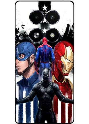 Чехол силиконовый бампер для tecno spark 30 pro с рисунком marvel марвел человек паук