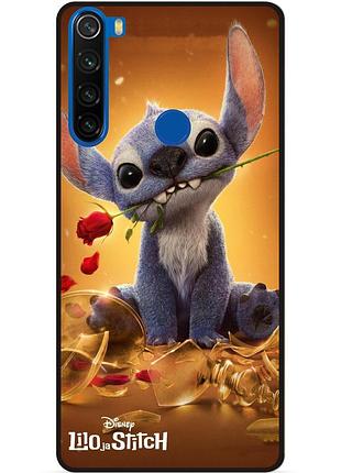Силіконовий бампер чохол для xiaomi redmi note 8t стіч stitch