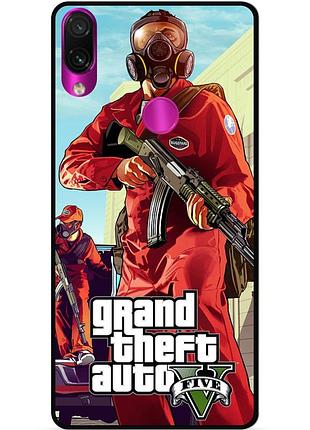 Силиконовый чехол бампер для huawei honor 10i с картинкой gta гта