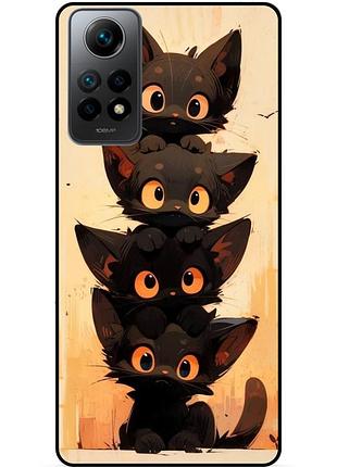 Силіконовий бампер чохол для xiaomi redmi note 11 з малюнком котики