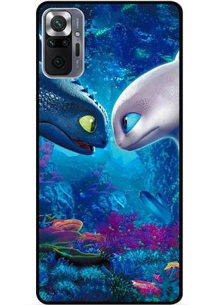 Чехол силиконовый для xiaomi redmi note 10 pro с рисунком как приручить дракона dragon