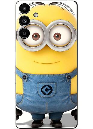 Силиконовый бампер чехол для samsung a04s с рисунком миньон стюарт minion