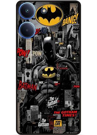 Чехол силиконовый бампер для xiaomi poco c85 с рисунком batman бэтмен