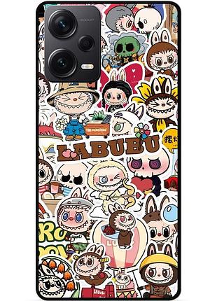 Силіконовий бампер чохол для xiaomi redmi note 12 pro 5g з малюнком лабубу labubu