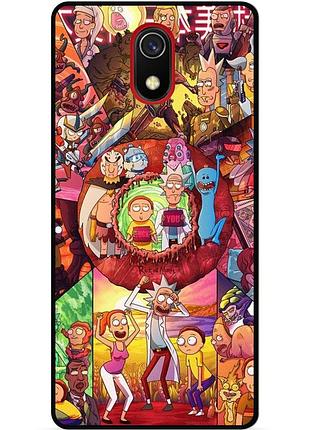 Силіконовий чохол бампер для xiaomi redmi 8a з малюнком rick and morty рік і морті