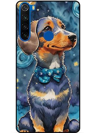 Силиконовый бампер чехол для xiaomi redmi note 8 с рисунком пес звездная ночь ван гог