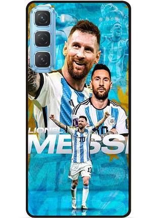 Силіконовий чохол бампер для infinix hot 60i (x6728) з малюнком messi мессі