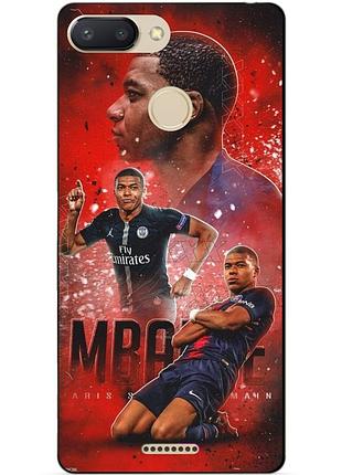 Силіконовий бампер чохол для xiaomi redmi 6 з малюнком мбаппе псж mbappe