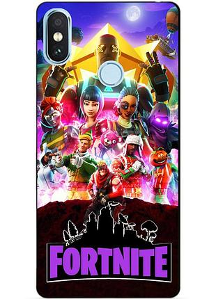 Силіконовий чохол бампер для xiaomi redmi note 6 pro з малюнком fortnite фортнайт