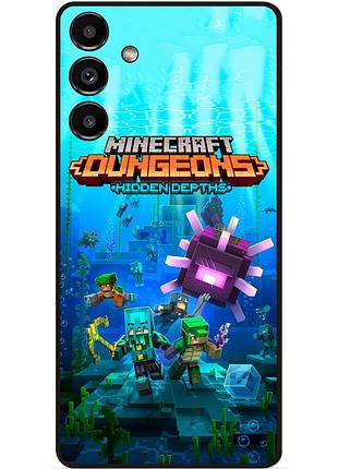 Силиконовый бампер чехол для samsung s21 с рисунком майнкрафт minecraft