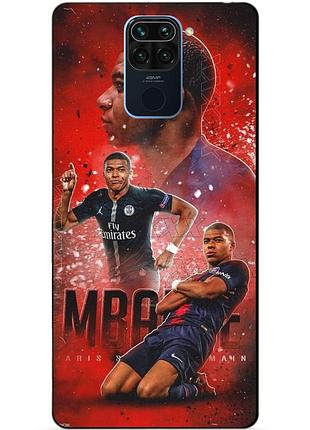 Силиконовый бампер чехол для xiaomi redmi note 9 с рисунком мбаппе psg mbappe