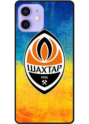Силіконовий чохол бампер для iphone 12 mini з малюнком шахтер донецк