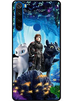 Силіконовий чохол бампер для xiaomi redmi note 8t з малюнком как приручить дракона