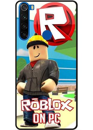 Силиконовый чехол для xiaomi redmi note 8t с картинкой роблокс roblox