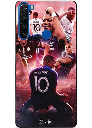 Силіконовий бампер чохол для xiaomi redmi note 8t з малюнком кіліан мбаппе mbappe