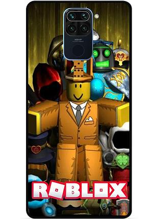 Силіконовий чохол бампер для xiaomi redmi note 9 з малюнком roblox гра в кальмара роблокс